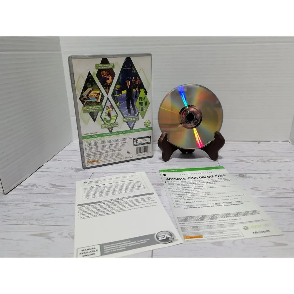 The Sims 3 - Microsoft Xbox 360 Video Game No Manual Works